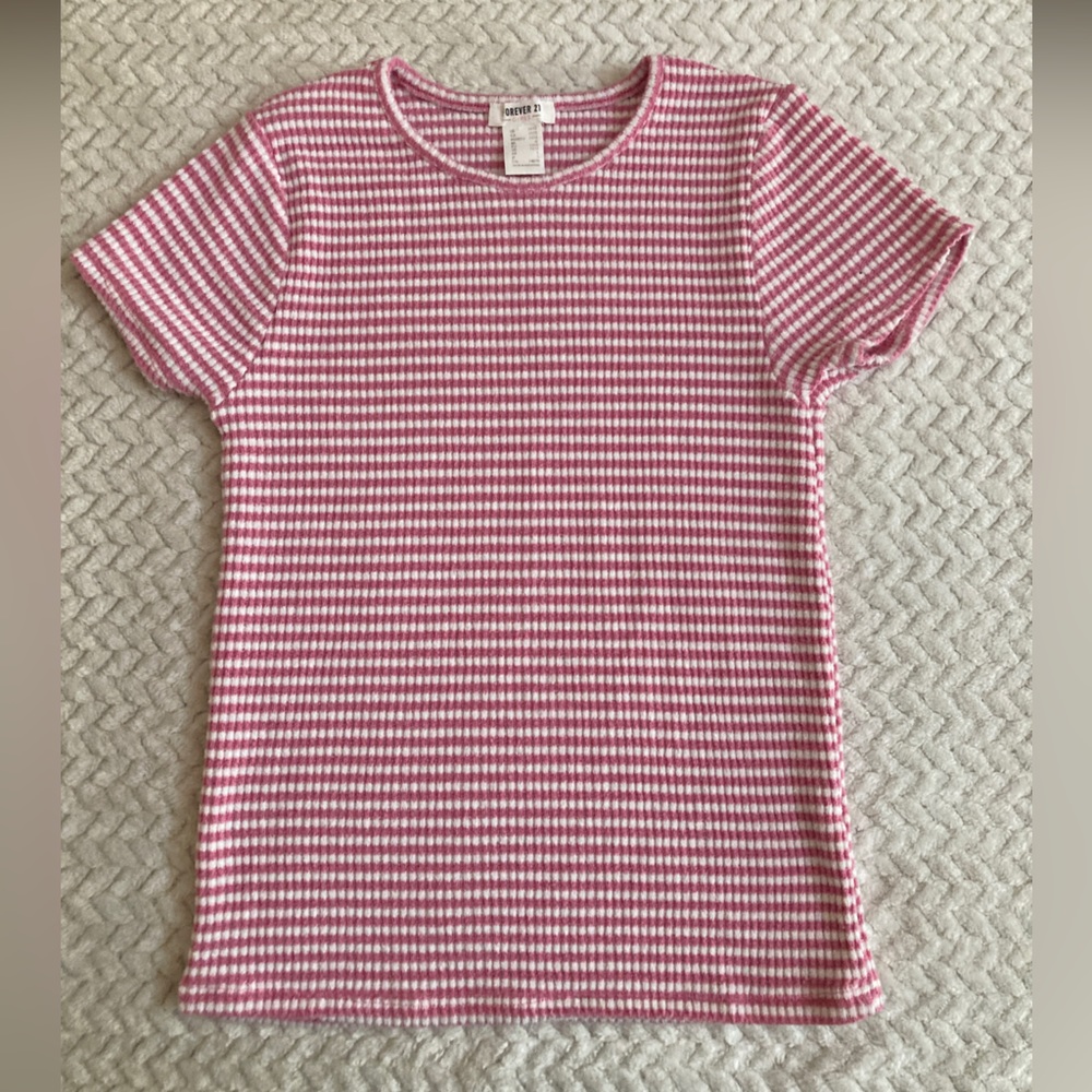 Pink and White Top